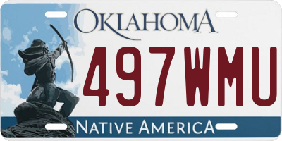 OK license plate 497WMU