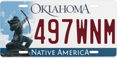 OK license plate 497WNM