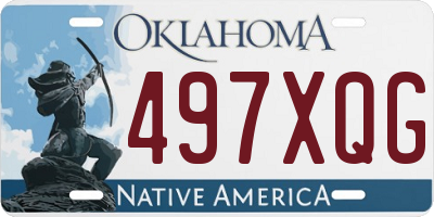 OK license plate 497XQG