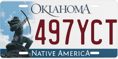 OK license plate 497YCT