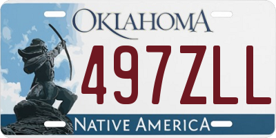 OK license plate 497ZLL