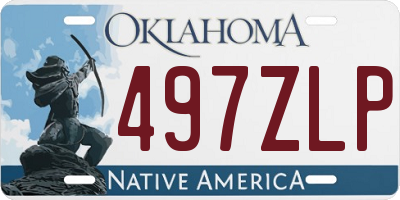 OK license plate 497ZLP