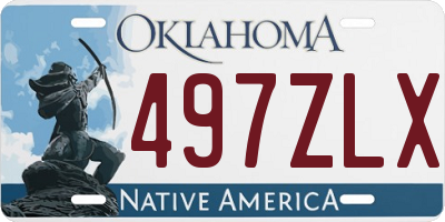 OK license plate 497ZLX