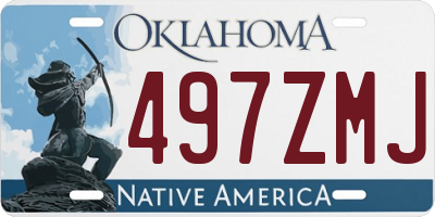 OK license plate 497ZMJ