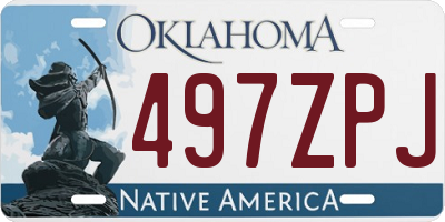 OK license plate 497ZPJ