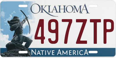 OK license plate 497ZTP