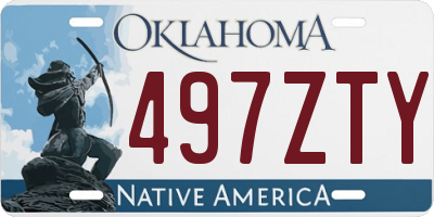OK license plate 497ZTY
