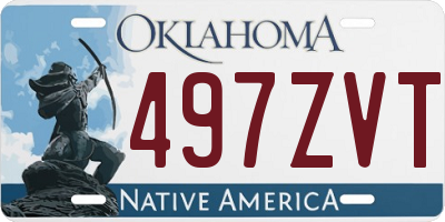 OK license plate 497ZVT