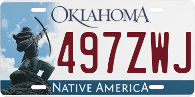 OK license plate 497ZWJ