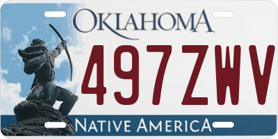 OK license plate 497ZWV