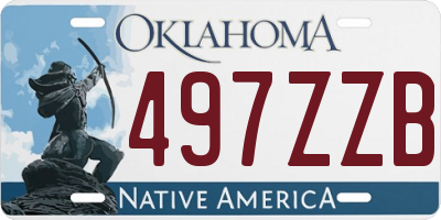 OK license plate 497ZZB