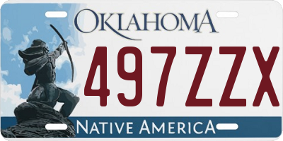 OK license plate 497ZZX