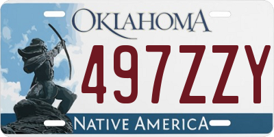 OK license plate 497ZZY