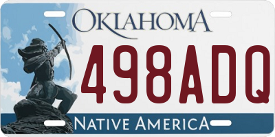 OK license plate 498ADQ