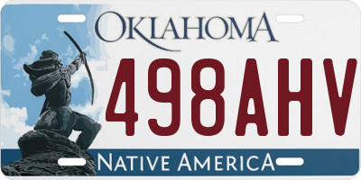 OK license plate 498AHV