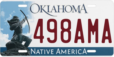 OK license plate 498AMA
