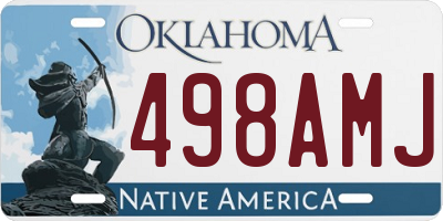 OK license plate 498AMJ