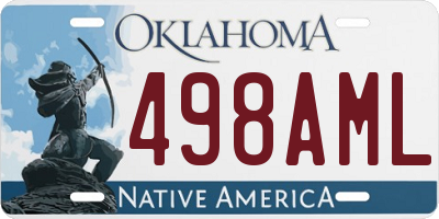 OK license plate 498AML