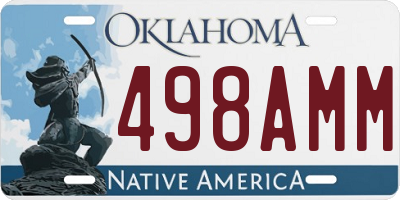 OK license plate 498AMM