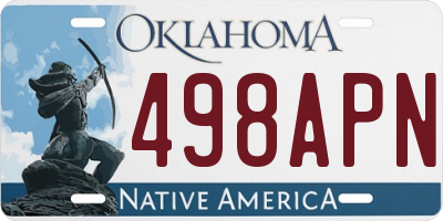 OK license plate 498APN