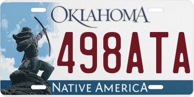 OK license plate 498ATA