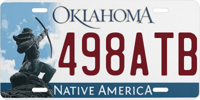 OK license plate 498ATB