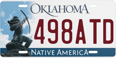 OK license plate 498ATD