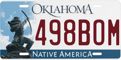 OK license plate 498BOM