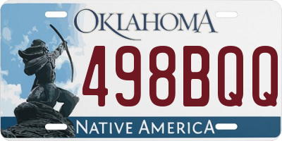 OK license plate 498BQQ