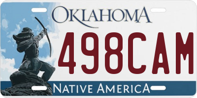 OK license plate 498CAM