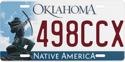 OK license plate 498CCX