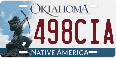 OK license plate 498CIA