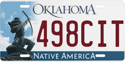 OK license plate 498CIT