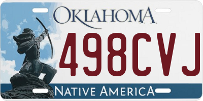 OK license plate 498CVJ