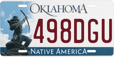 OK license plate 498DGU