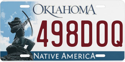 OK license plate 498DOQ