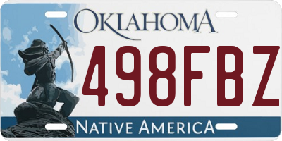 OK license plate 498FBZ
