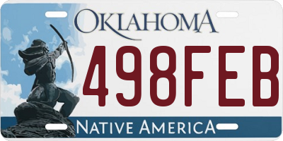OK license plate 498FEB
