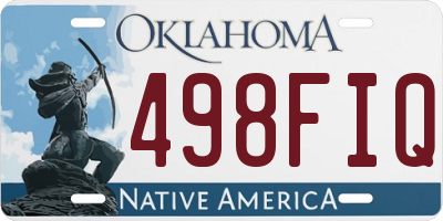 OK license plate 498FIQ