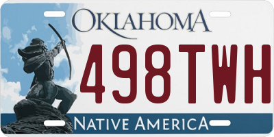 OK license plate 498TWH