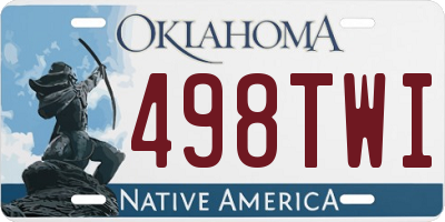 OK license plate 498TWI