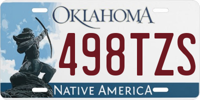 OK license plate 498TZS