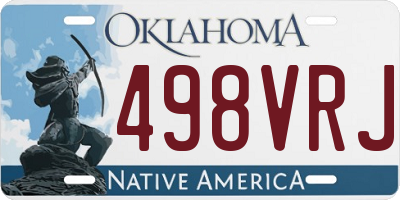 OK license plate 498VRJ