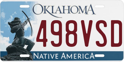 OK license plate 498VSD
