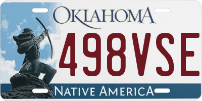 OK license plate 498VSE