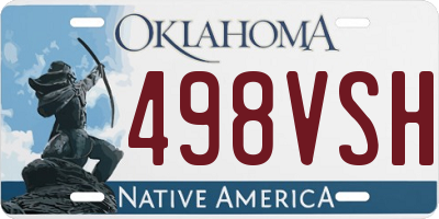 OK license plate 498VSH