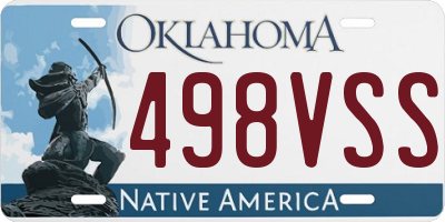 OK license plate 498VSS