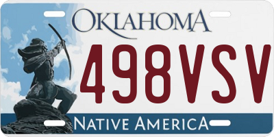 OK license plate 498VSV