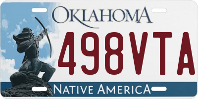 OK license plate 498VTA