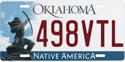 OK license plate 498VTL